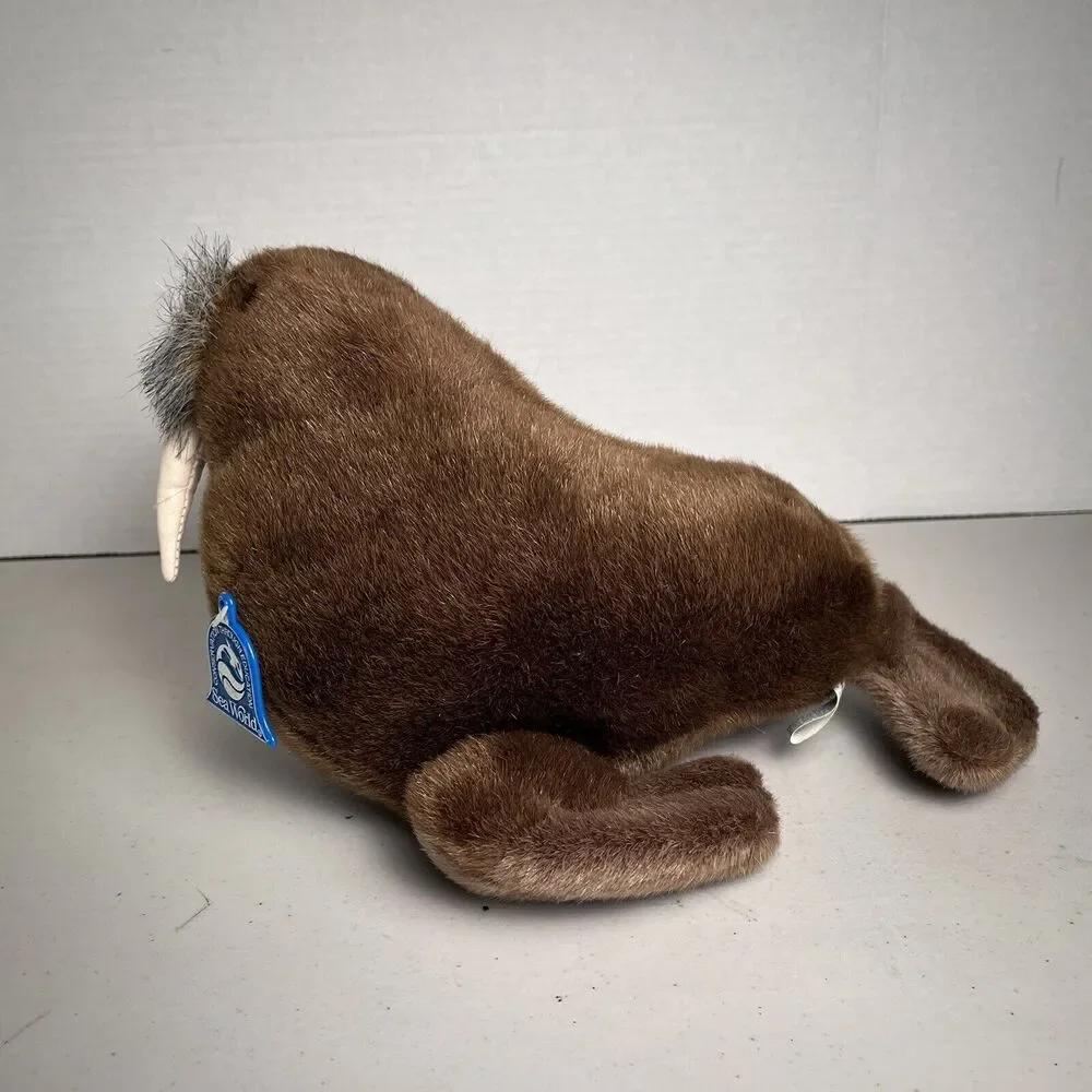 Vintage Sea World Walrus Plush Stuffed Animal Stuffie Toy 1998 with Tag EUC